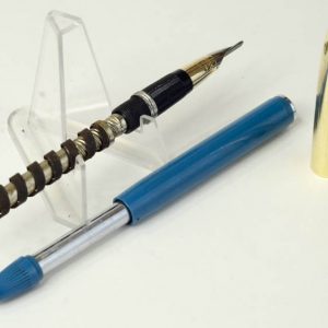 vintage-sheaffer-snorkel-teal-fountain-pen-14K-solid-gold-triumph-F-nib-USA