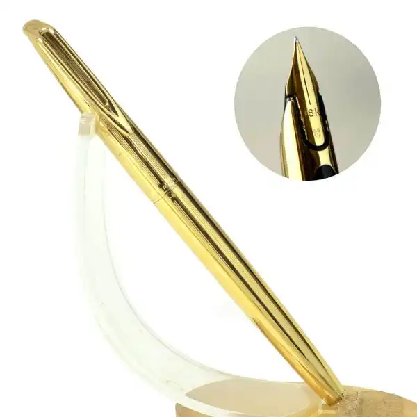 Vintage waterman CF gold filled fountain pen - 18K solid gold M nib