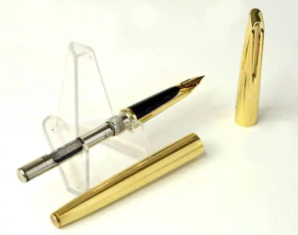 Vintage waterman CF gold filled fountain pen - 18K solid gold M nib - Image 2