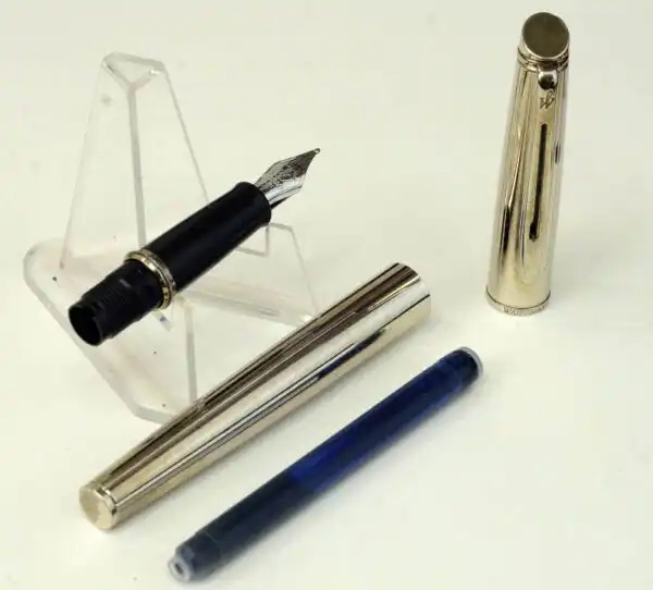 Waterman hemisphere bright CT fountain pen - steel M nib - clean - Image 2