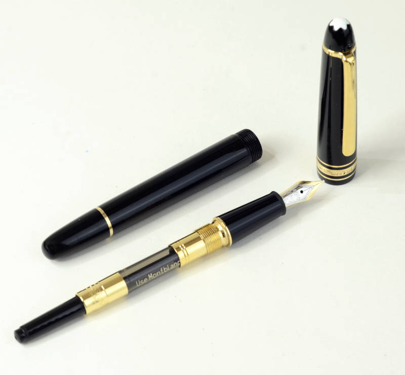 Montblanc Meisterstuck Hommage a Frederic Chopin Fountain Pen 145, Black  with Gold Trim 01518 Classique Style 106514