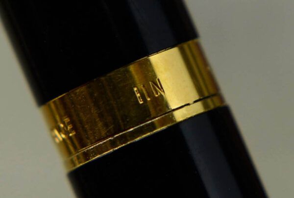 Buy parker 75 lacquer black barrel fountain pen with 14K gold M nib - NOS