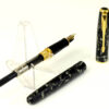 Vintage parker sonnet grey black marbled fountain pen with gold plated M nib - Super mint - Image 2