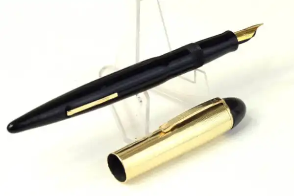 Vintage eversharp skyline gold filled lever filler fountain pen - 14K solid gold F nib - Clean - Image 2