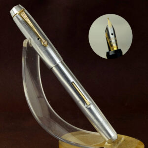 Antique  homelink lever filler fountain with steel F  nib  - clean