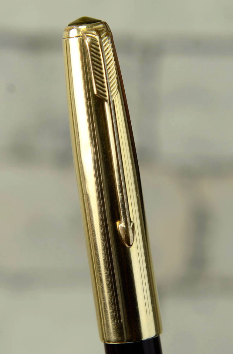 Buy Vintage parker 51 burgundy barrel fountain pen with 14K gold F nib