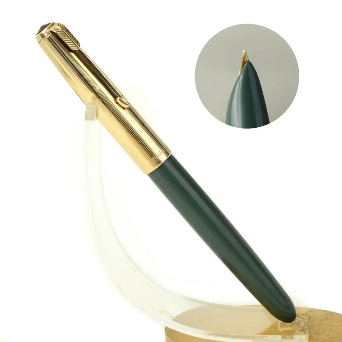 Buy Vintage parker 51 grey green fountain pen with 14K gold