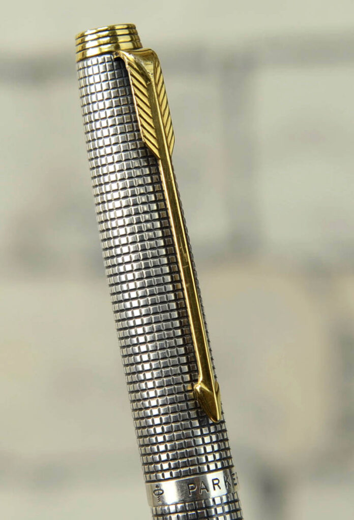 Vintage parker 75 sterling silver fountain pen with 14K gold M nib