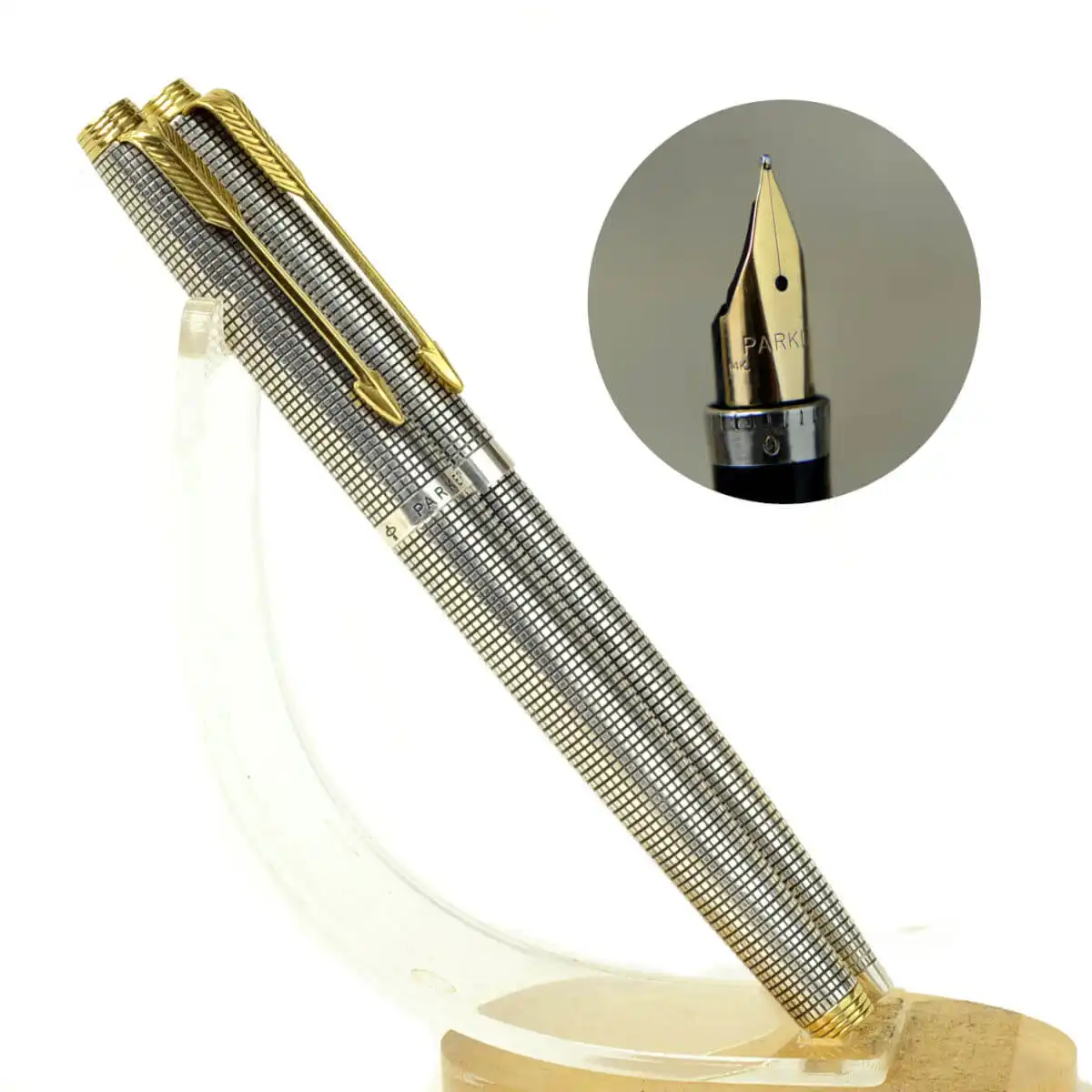 Buy parker 75 sterling silver set of fountain pen and ballpoint