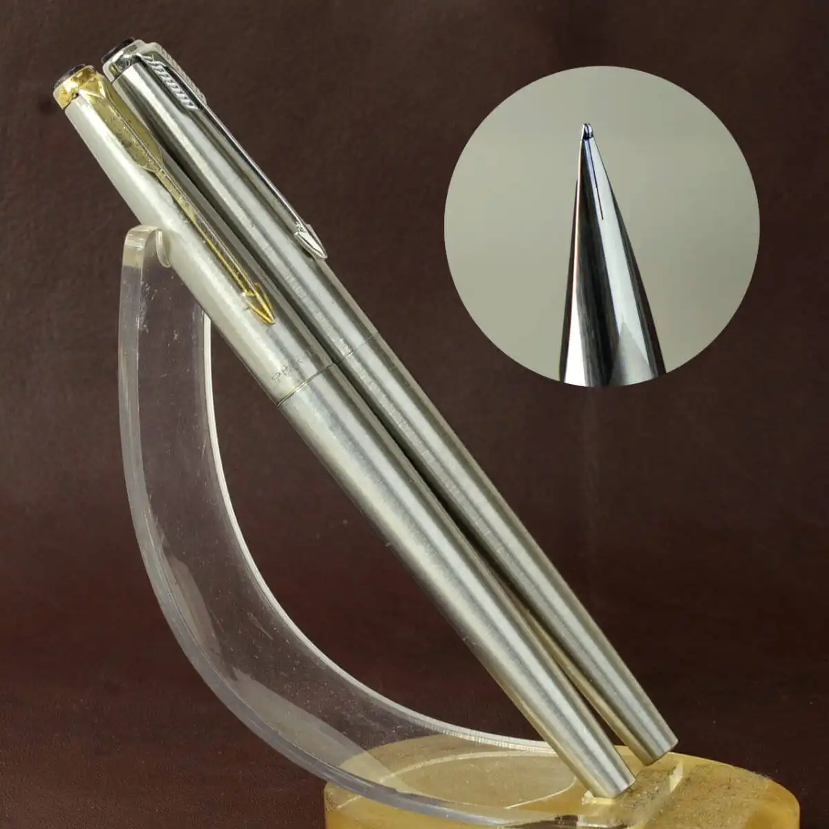 Buy vintage Parker falcon 50 fountain pen set with steel M nib - mint