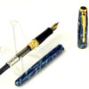 Vintage parker sonnet grey blue marbled fountain pen with gold plated M nib - Super mint - Image 2