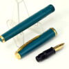 Pilot Vintage Eyedropper pilot 4 teal green fountain pen -  gold plated F nib - Preowned clean - Image 2