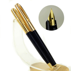 Pilot super fountain pen and  mechanical pencil set  with gold plated F nib -  Clean
