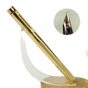 Vintage sheaffer targa 1007 gold plated fountain pen with 14K gold F nib - NOS unused