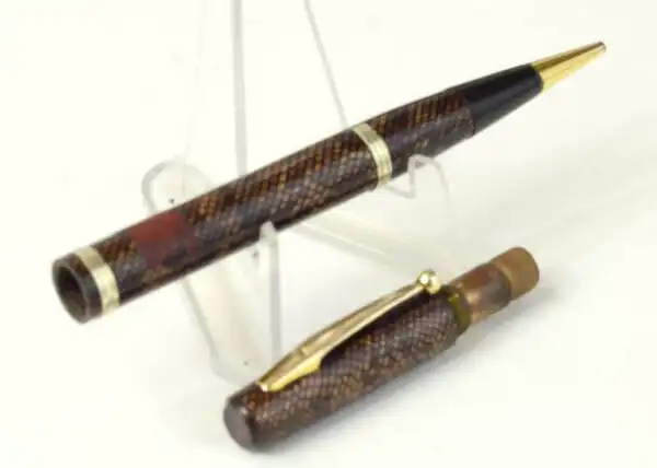 Vintage watermans 92 snake pattern barrel mechanical pencil  - 1 mm lead - Rare - Image 2