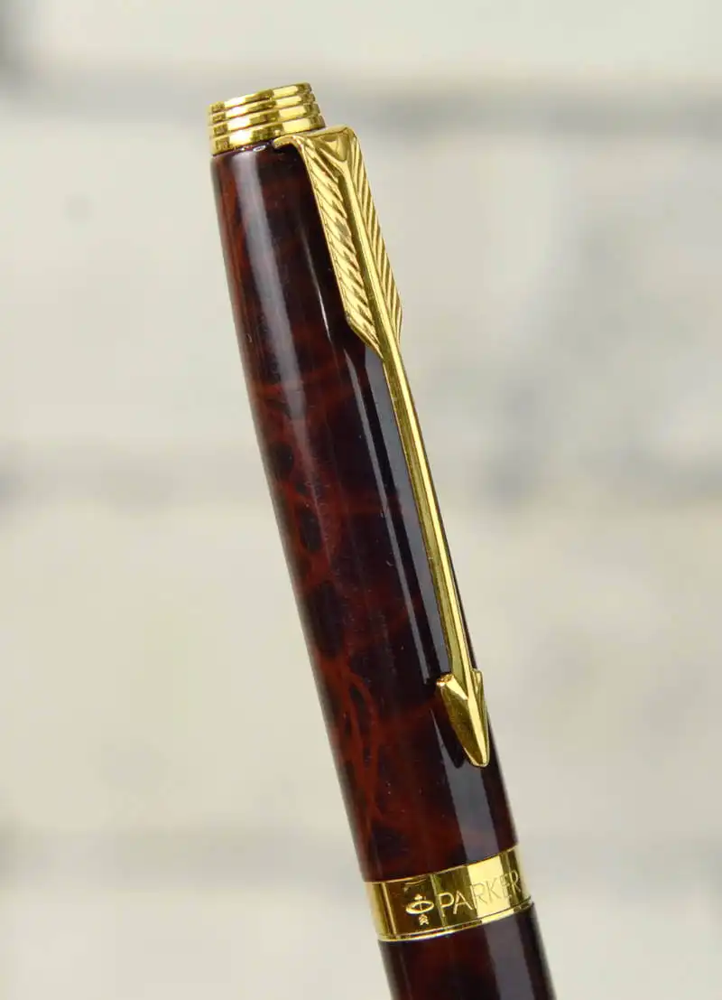 Buy parker 75 thuya red lacquer barrel fountain pen with 14K gold