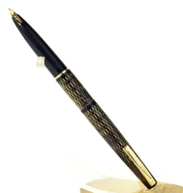 Vintage sheaffer lady 632 black tulle fountain pen 14K solid gold M nib - clean - Image 2