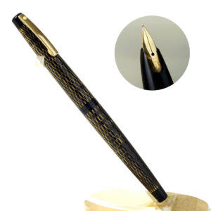 Vintage sheaffer lady 632 black tulle fountain pen 14K solid gold M nib - clean