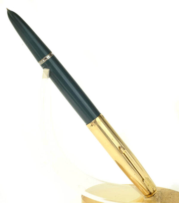 Buy Vintage parker 51 grey green fountain pen with 14K gold F nib