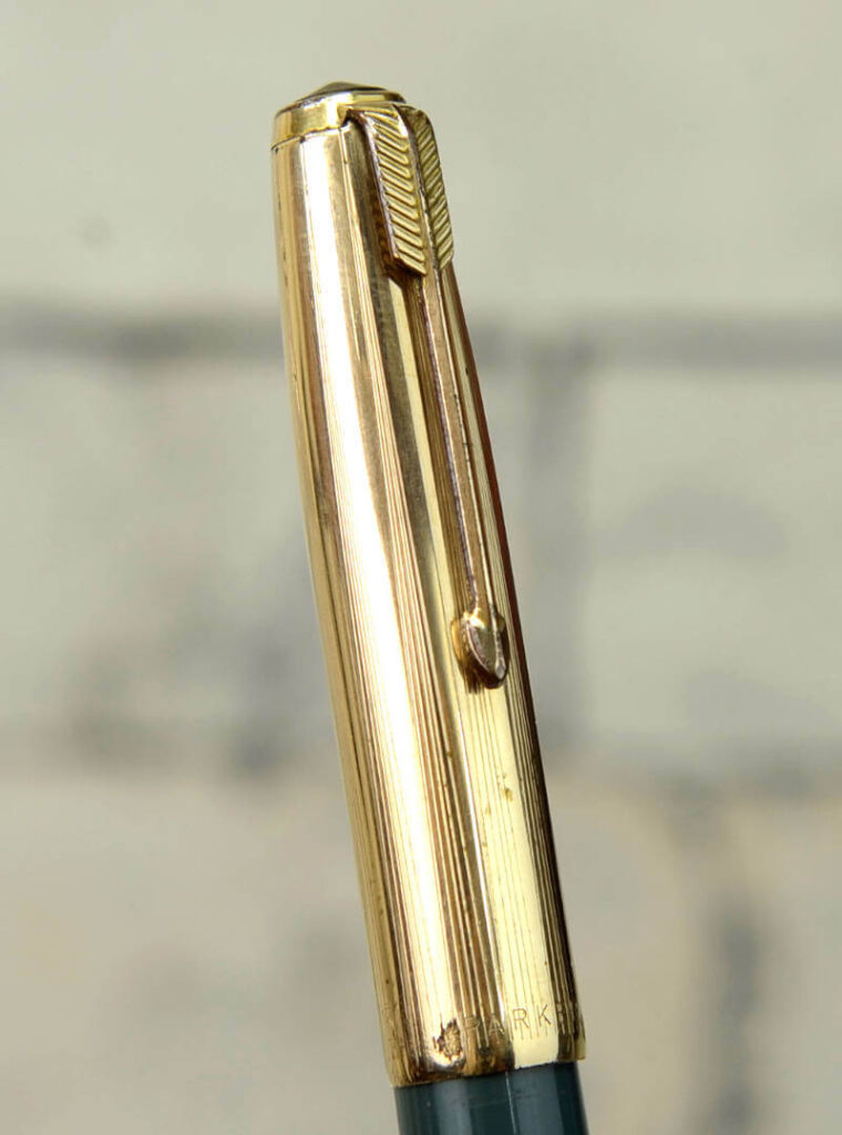 Buy Vintage parker 51 grey green fountain pen with 14K gold F nib