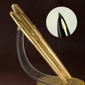 Vintage Parker 61 MK 1 signet fountain pen and ballpoint set - 14K gold M nib