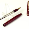 Vintage parker duofold english burgundy fountain pen - 14 Karat gold M nib - Clean - Image 2