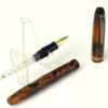Vintage  parker parkette zephyr lever filler marbled fountain pen with 14 Karat gold M nib - Used - Image 2
