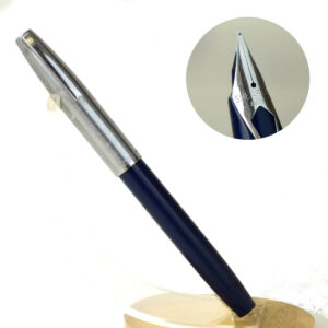 Vintage Sheaffer imperial 440 Navy barrel fountain pen - inlaid steel F nib - Clean