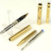 sheaffer targa fountain pen and  ballpoint pen set gold rolled body with 23K gold plated B nib - Near NOS - Image 2