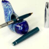 Vintage swan aristocrat green fountain pen - 14K gold M nib - Image 2