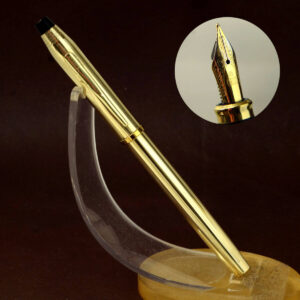 cross century II fountain pen - gold rolled barrel and plated M nib - Clean