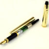 cross century II fountain pen - gold rolled barrel and plated M  nib  - Clean - Image 2