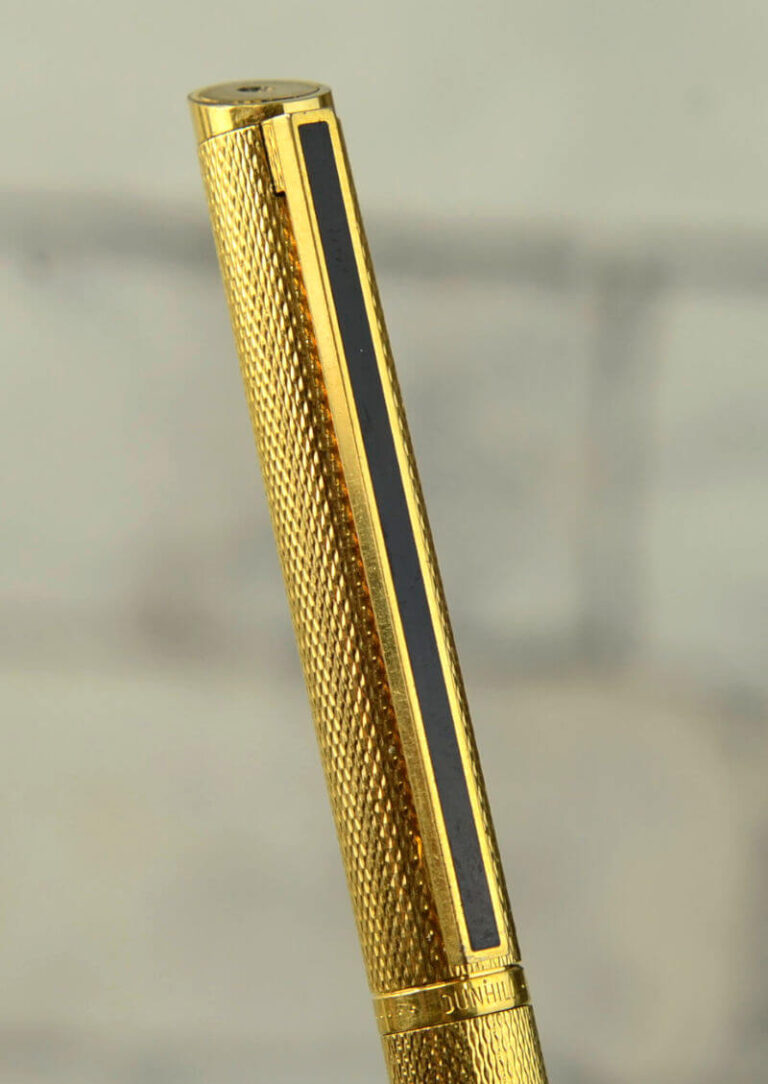 Buy dunhill gemline gold barrel fountain pen with 14K 585 M nib online