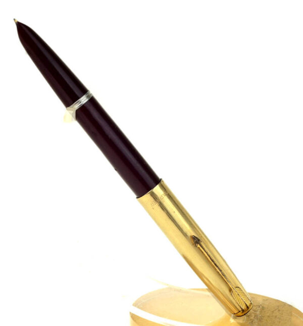 Buy Vintage parker 51 burgundy barrel fountain pen with 14K gold F nib