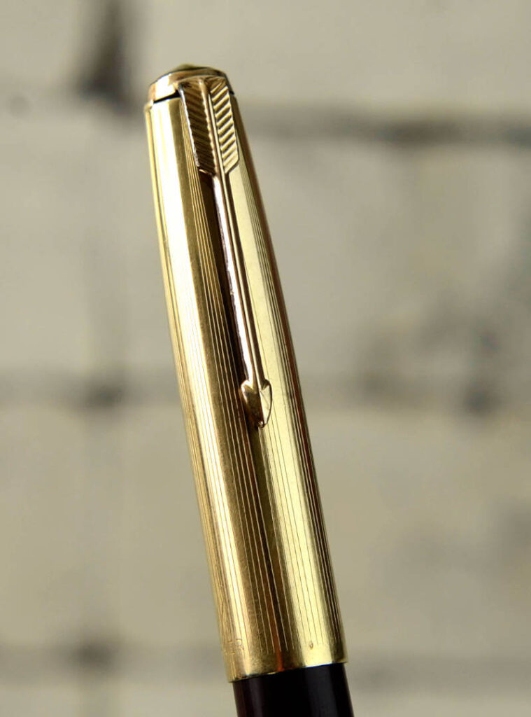 Buy Vintage parker 51 burgundy barrel fountain pen with 14K gold F nib