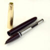 Vintage parker 51 burgundy fountain pen  with 14 Karat solid gold F nib - Clean - Image 2