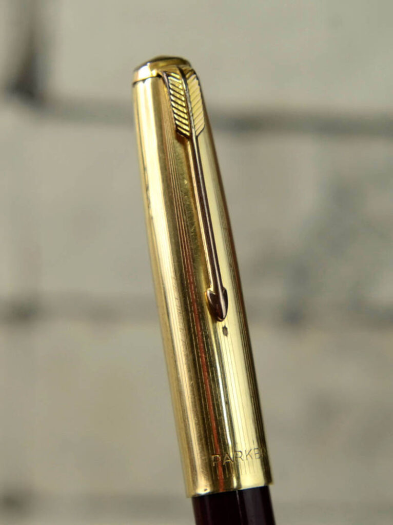 Buy Vintage parker 51 burgundy barrel fountain pen with 14K gold F nib