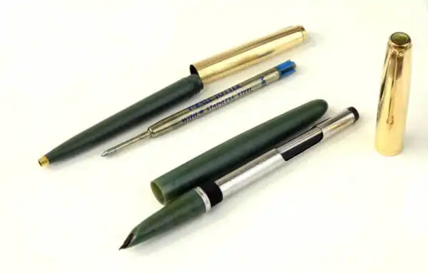 Vintage parker 51  set of fountain pen and ballpoint with 14 Karat gold M nib - Clean - Image 2