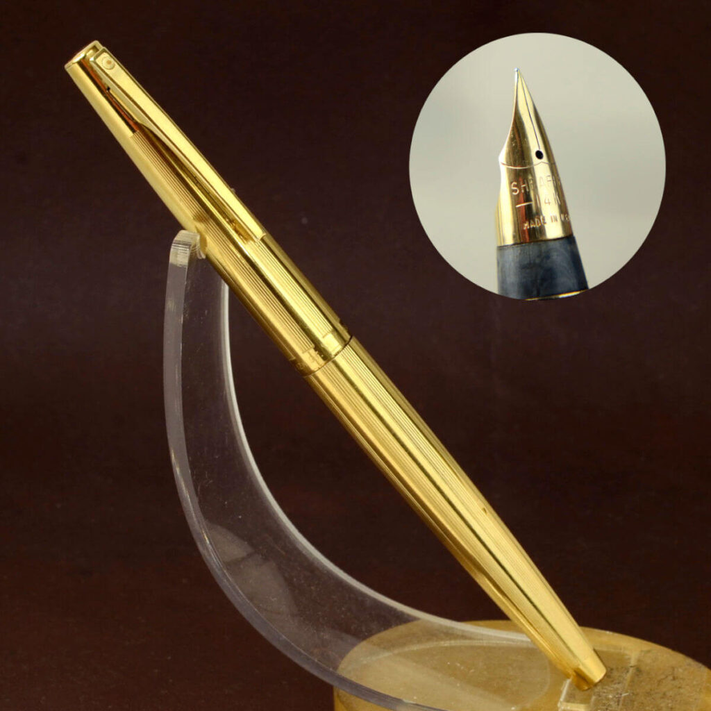 Buy Vintage parker 51 burgundy barrel fountain pen with 14K gold F nib