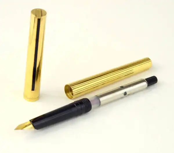 ST Dupont 925 gold filled fountain pen 18K 750 solid gold M nib - mint - Image 2