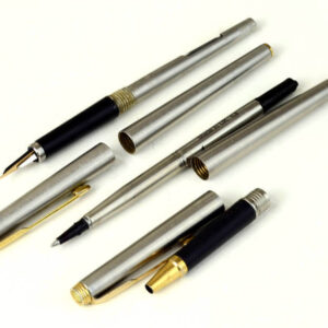 vintage-parker-180-chrome-fountain-pen-rollerball-set