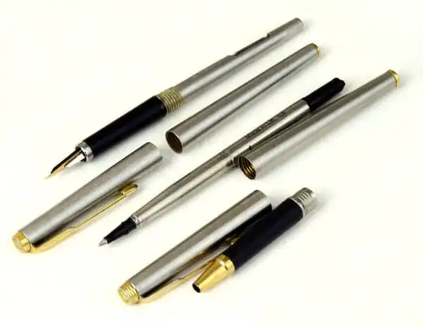 Vintage parker 180 fountain pen and rollerball pen set with  14K XF and M reversible nib - Clean - Image 2