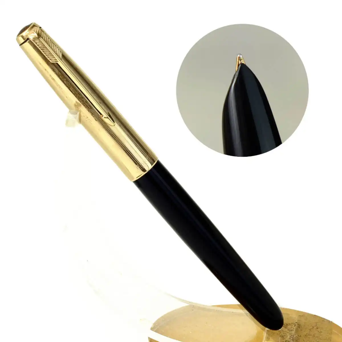 【希少】Parker 51 万年筆　14K ヴィンテージ Buy Vintage parker 51 black barrel fountain pen with 14K gold M nib