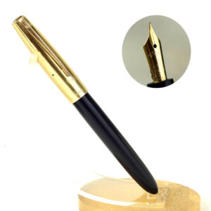 Vintage swan converter filler fountain pen with 14C gold F nib - Used