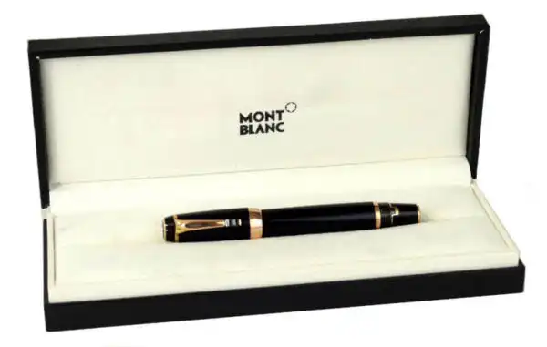 Montblanc boheme retractable fountain pen with Rose gold trim - 14K gold M point nib - Near NOS - Image 2