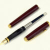 Vintage parker 75 burgundy lacquer  barrel fountain pen with 14K solid gold B nib - clean - Image 2