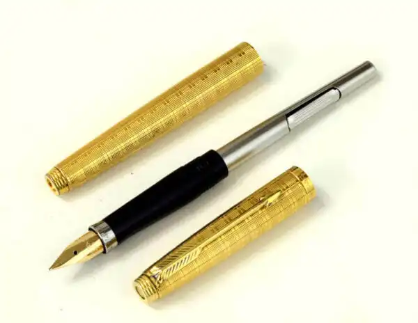 Vintage parker 75 Place vendome prince de galles gold filled  fountain pen 14K Gold M nib - Mint - Image 2