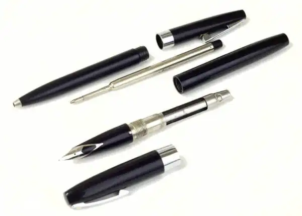 Vintage Sheaffer Imperial quasi 330 black fountain pen and ballpoint pen set M nib - Clean - Image 2