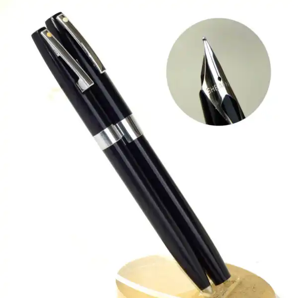 Vintage Sheaffer Imperial quasi 330 black fountain pen and ballpoint pen set M nib - Clean