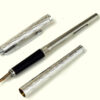 Parker 180 ecorce bark fountain pen with chrome barrel 14K F and M dual gold nib - Clean - Image 2